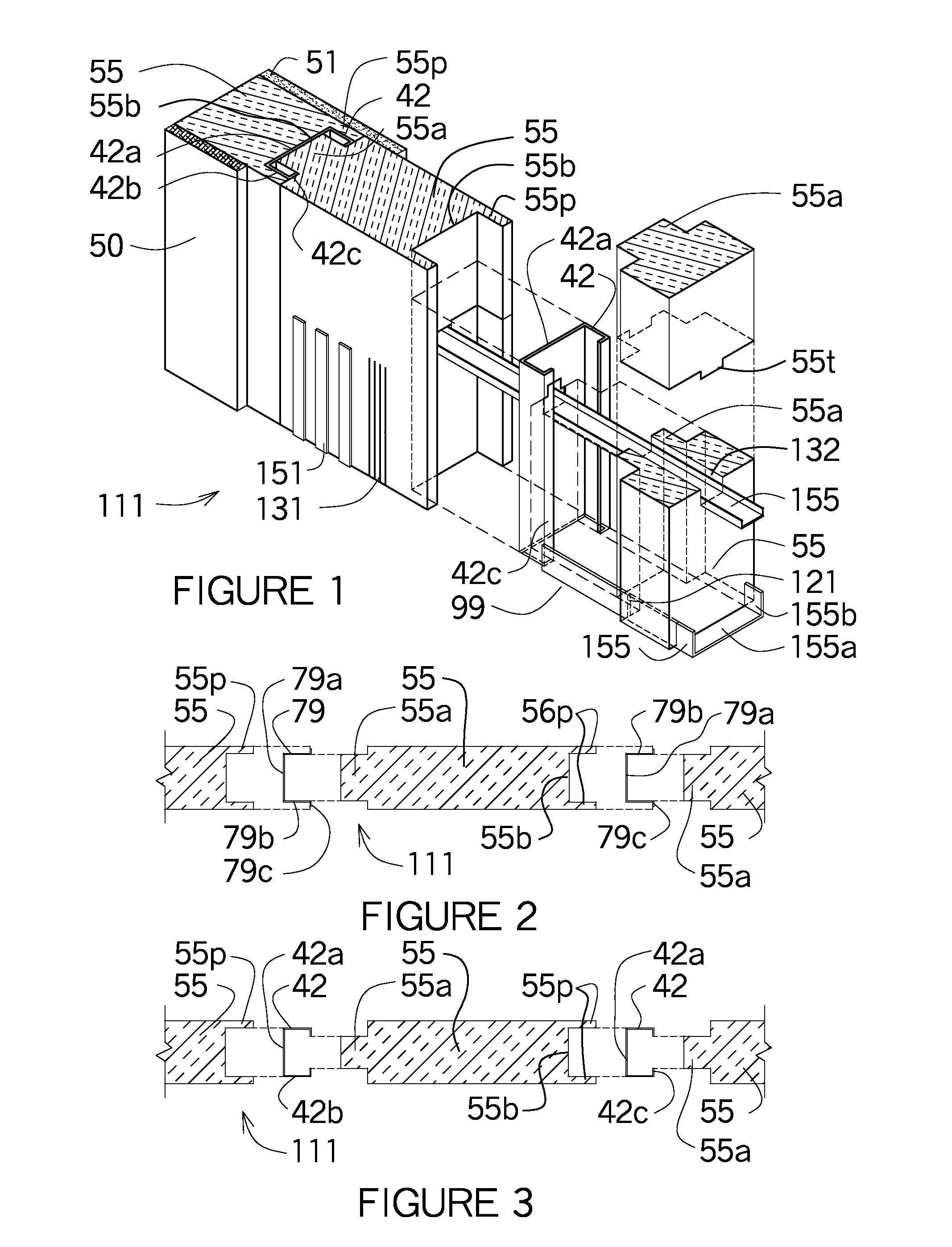 Metal stud building panel with foam block core