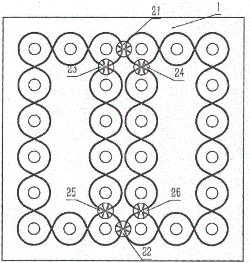 Braiding machine flower disc capable of braiding multi-branched tubular fabrics