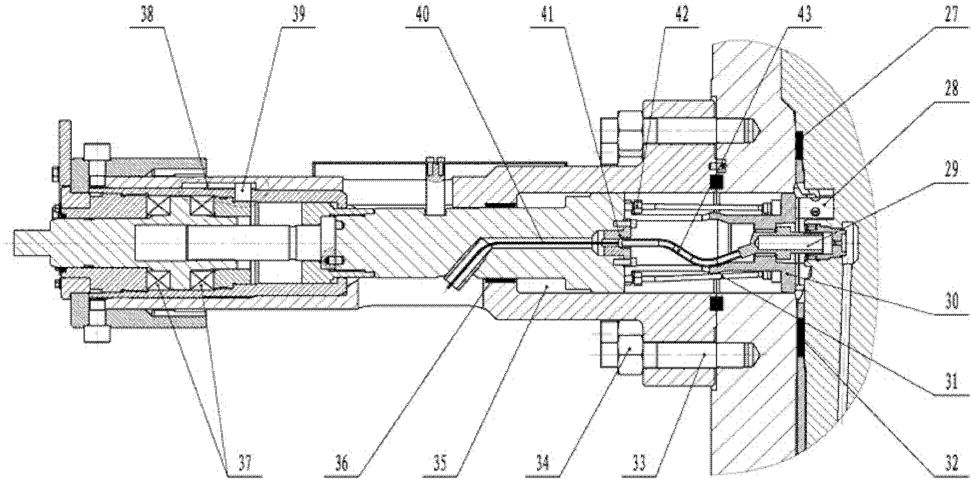 Electro-hydraulic compound penetration device for horizontal subsea tree system