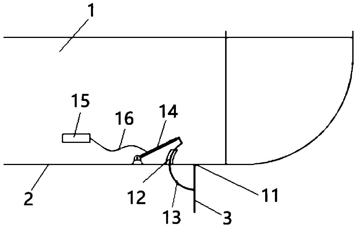 Foldable enclosure device for ship air layer resistance reduction system and air layer resistance reduction ship