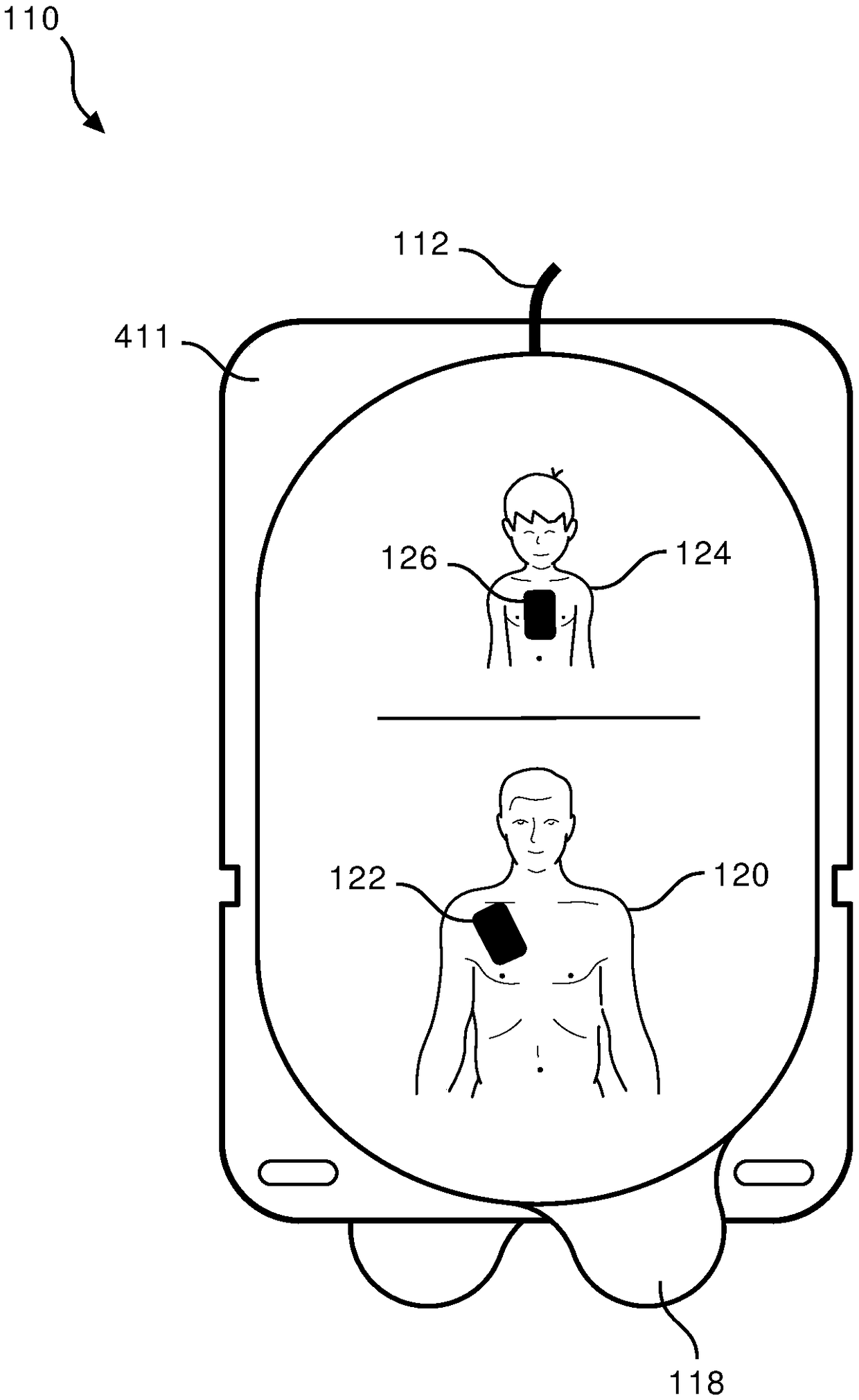 Defibrillator electrodes with adult and pediatric graphics