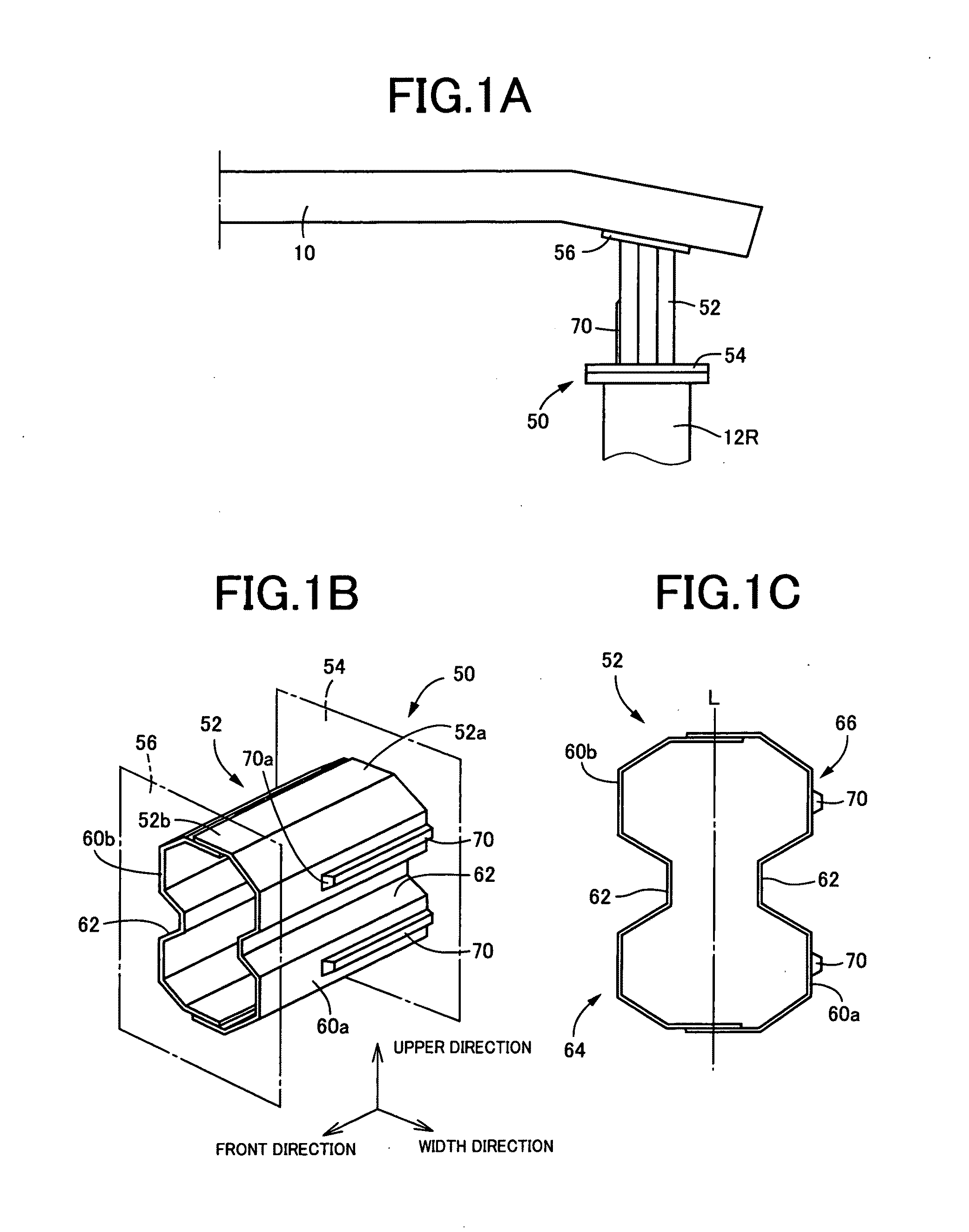 Impact absorbing member for vehicle