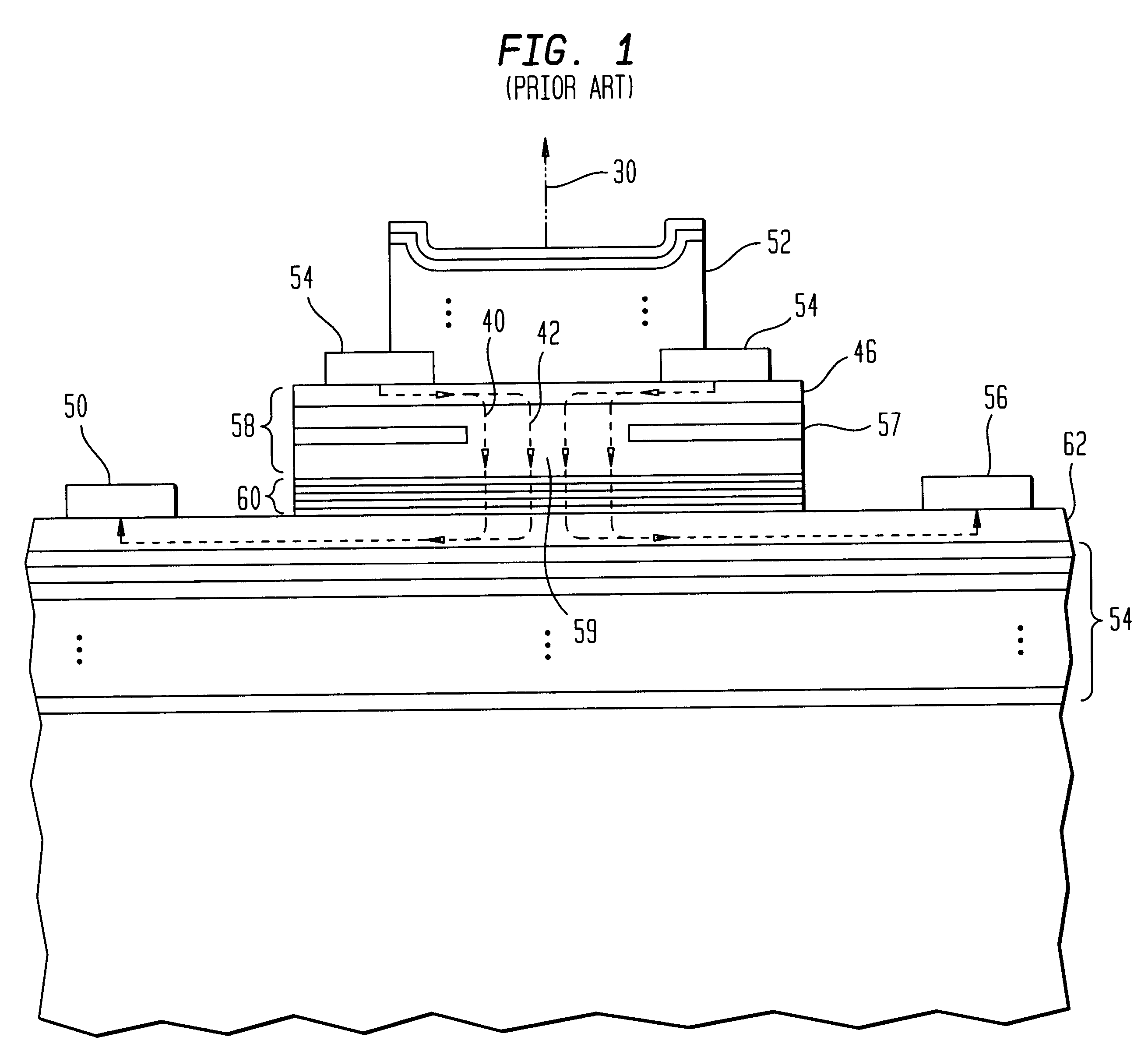 Lateral injection vertical cavity surface-emitting laser