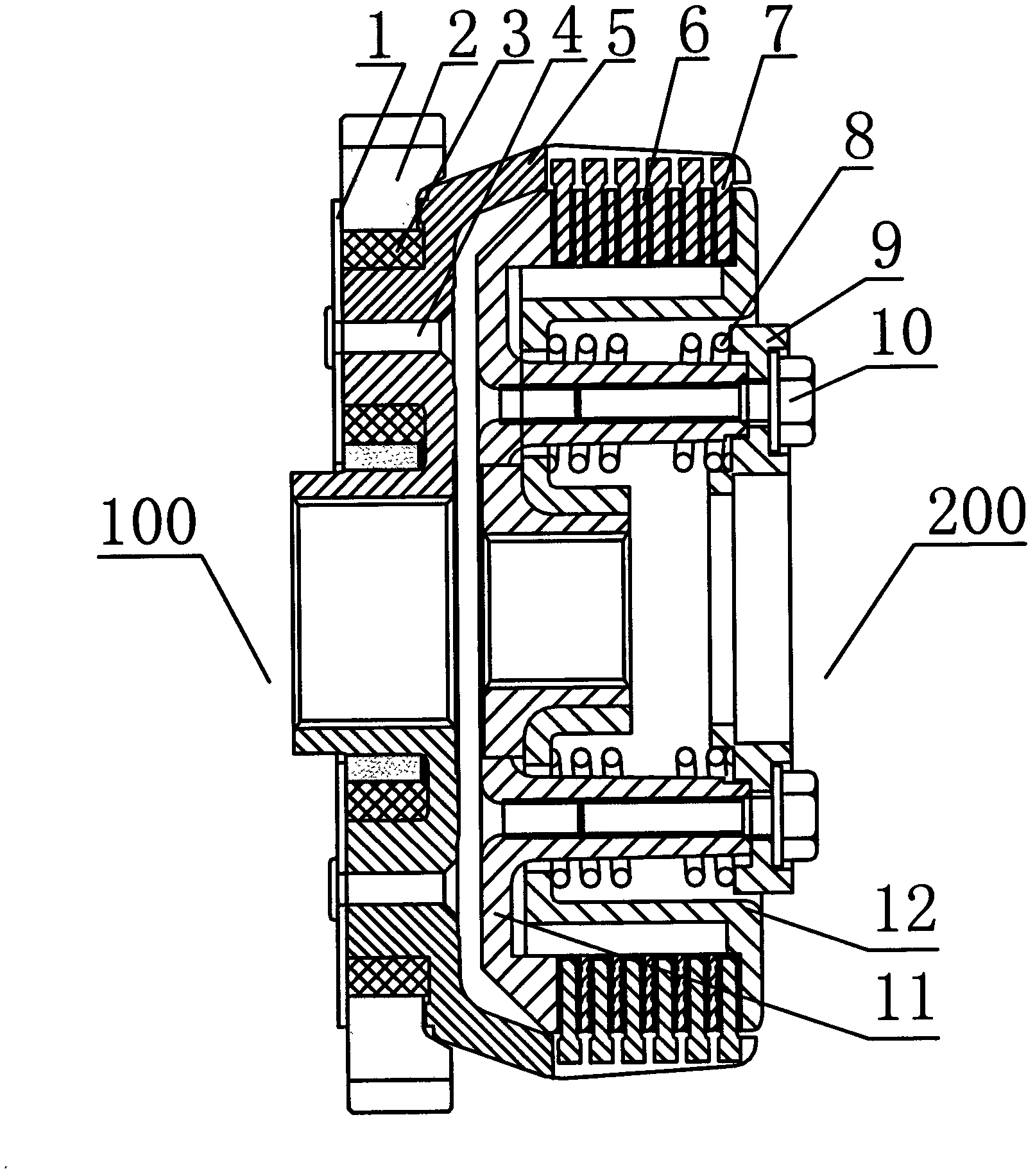 Novel clutch for tricycle