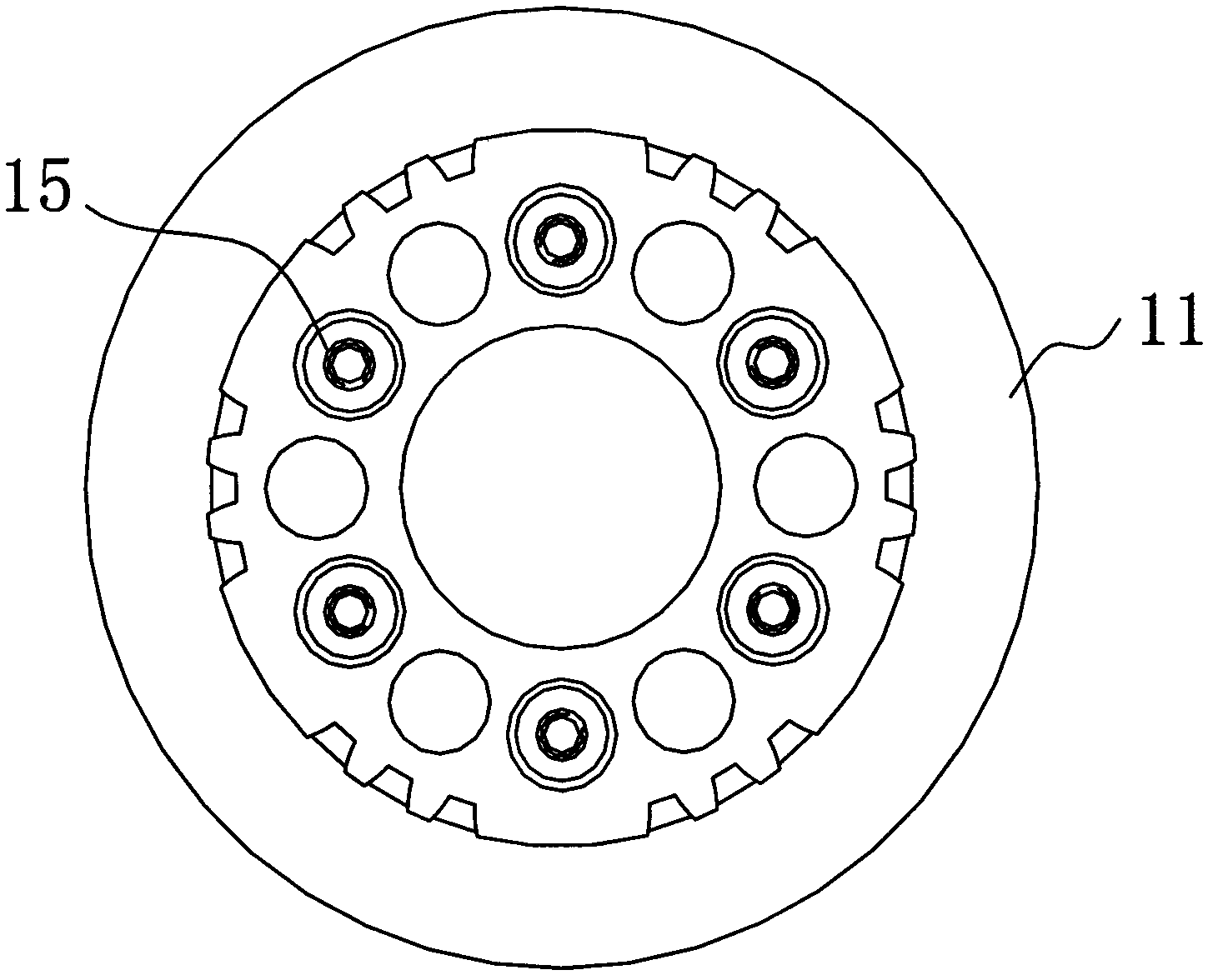 Novel clutch for tricycle