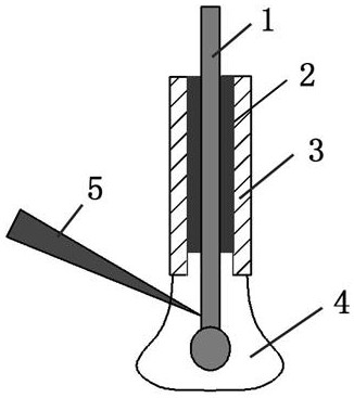 Laser-assisted fuse hollow tungsten electrode argon arc coaxial wire filling welding method