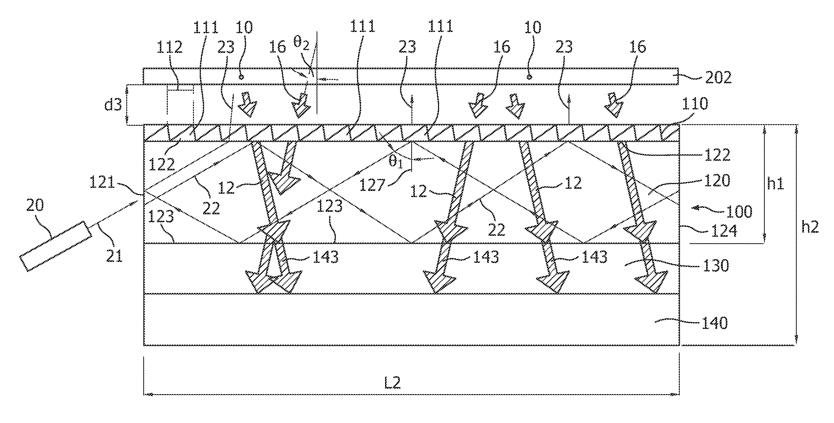 Optical sensor for measuring emission light from an analyte