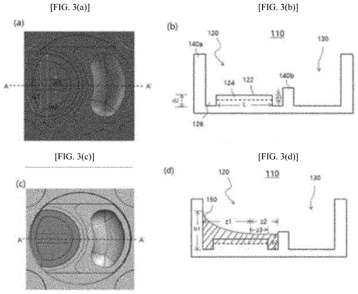 Rapid cell culture test device designed such that fluid films with uniform thickness are formed