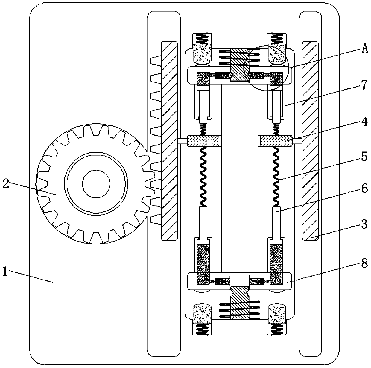 Elastically-clamped bi-directionally-useable protection device for motor