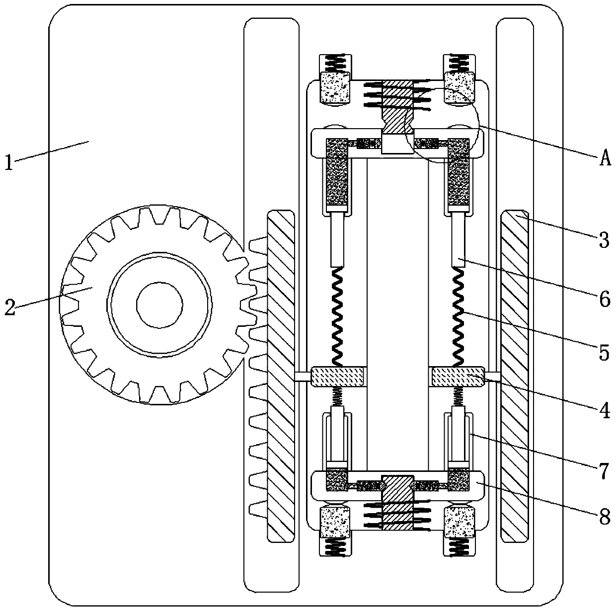 Elastically-clamped bi-directionally-useable protection device for motor