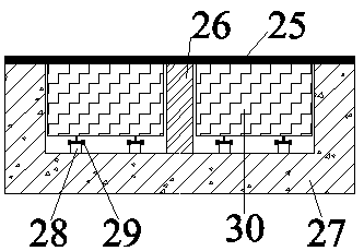 Mountain road filling and excavation junction roadbed structure and construction method thereof