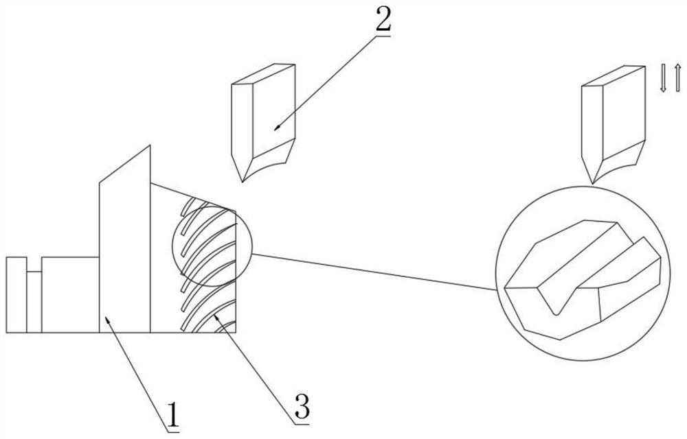 Backflow line extrusion forming cutter and backflow line cold extrusion forming process