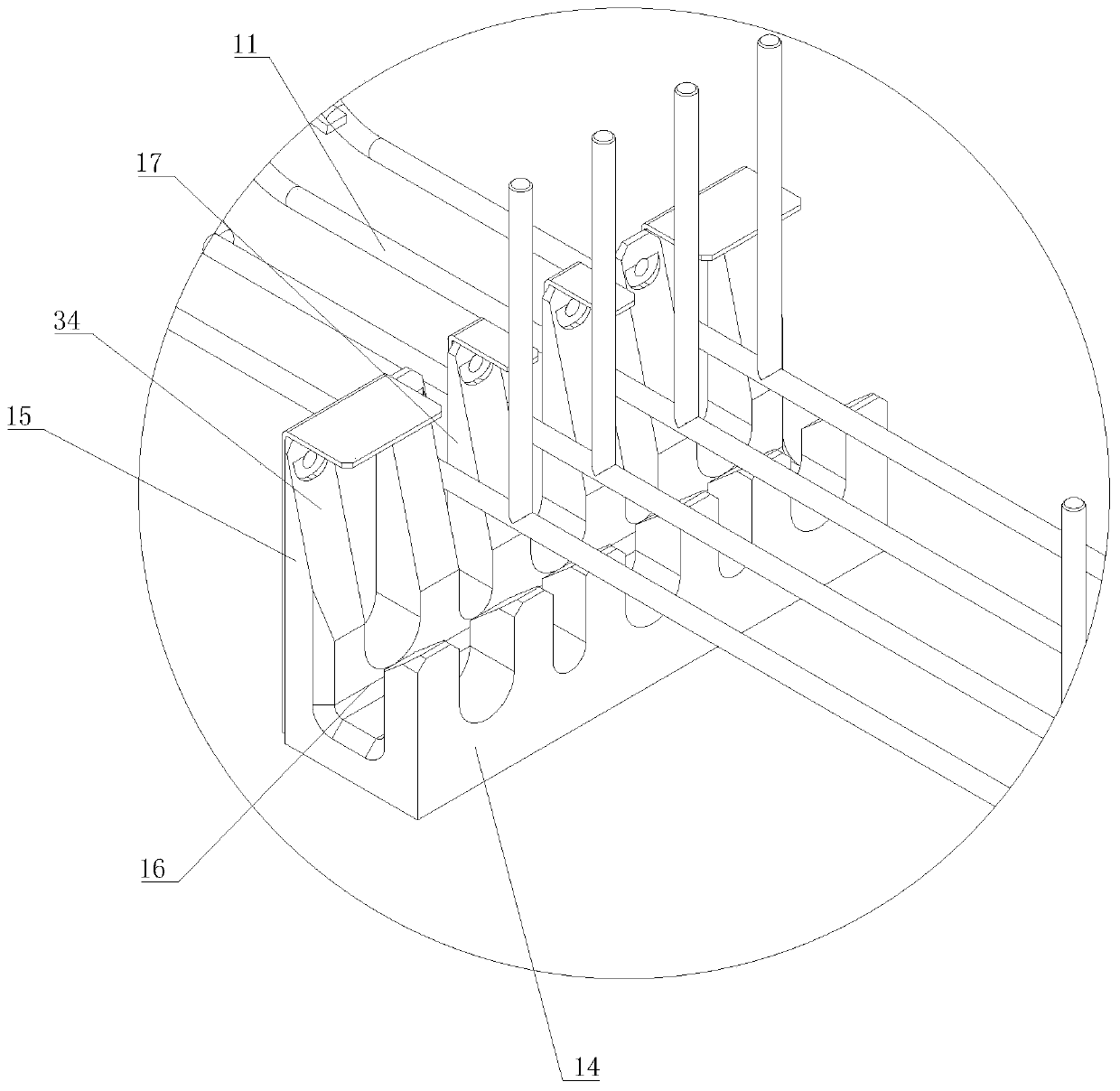 A straw shrinkage supply device