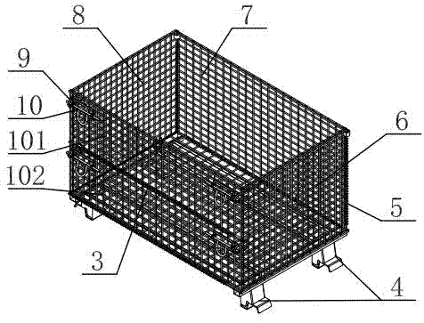 Folding storage cage