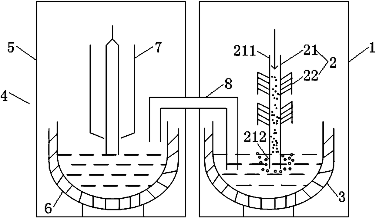 Pulling device and pulling method for growing monocrystalline silicon