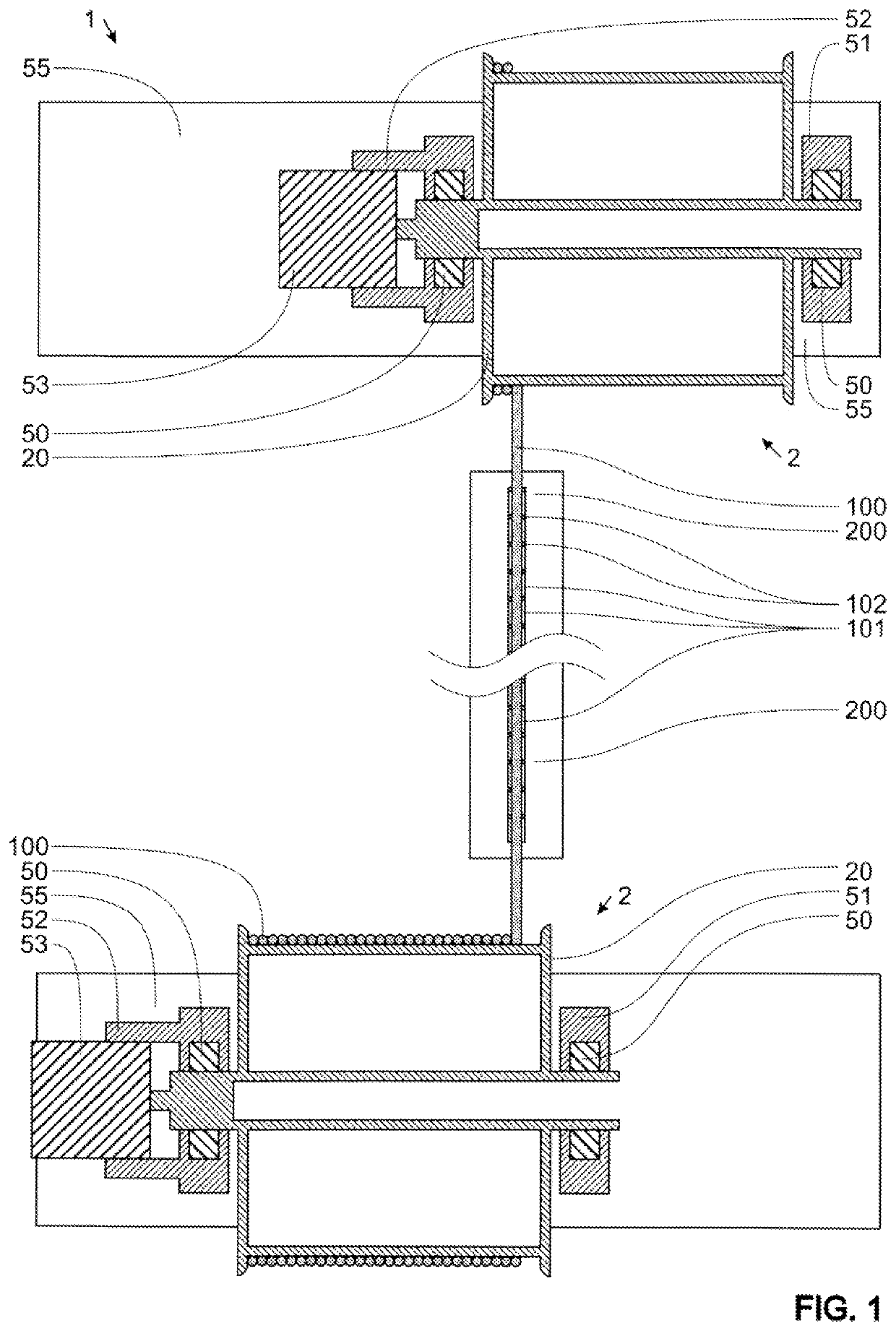 Method for the application of a tubular hull to an electric cable