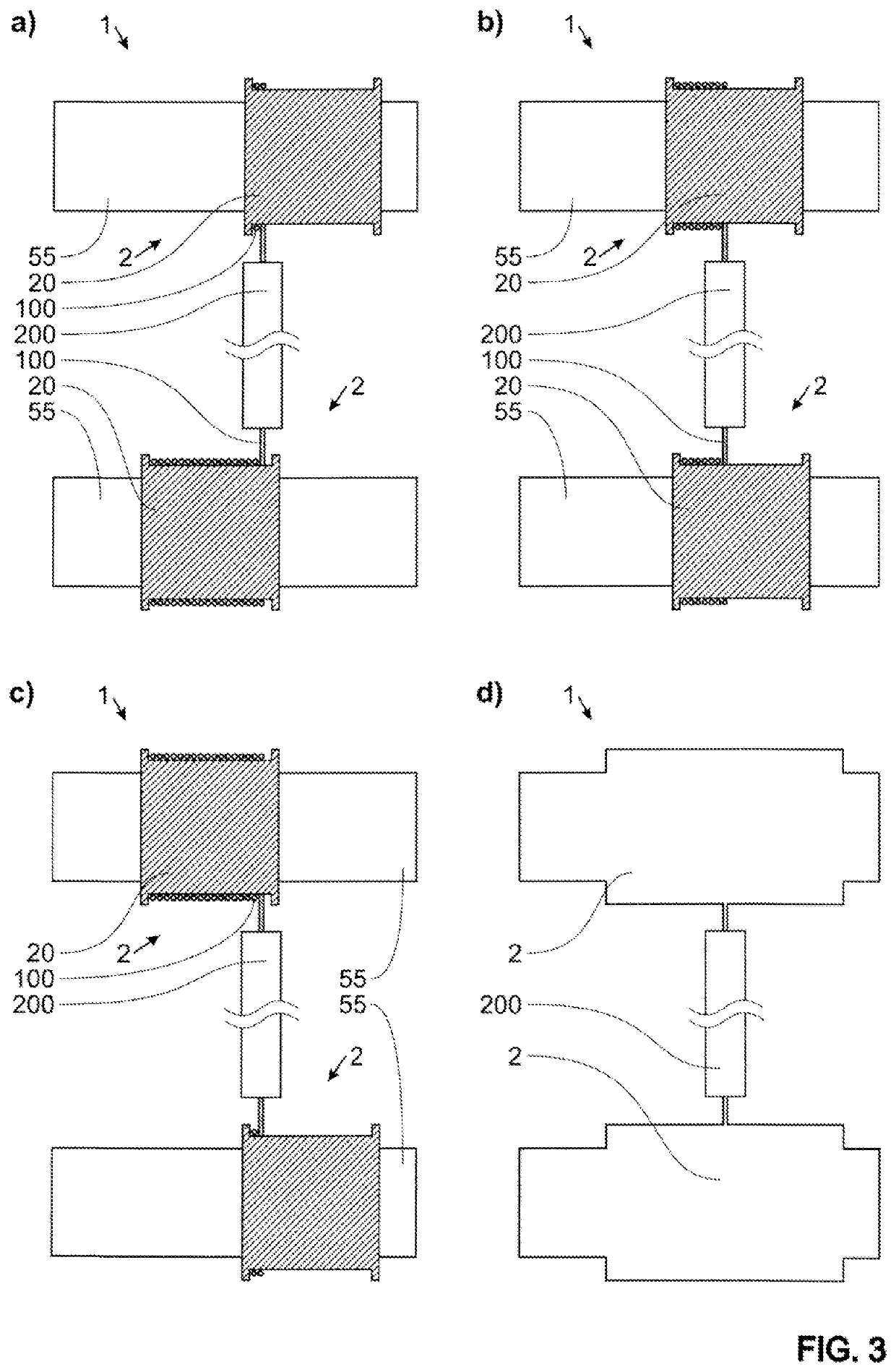 Method for the application of a tubular hull to an electric cable