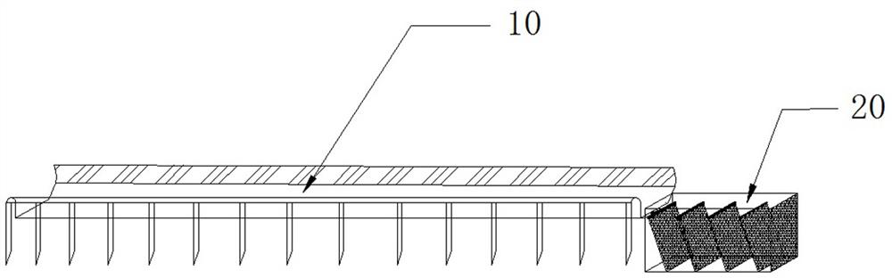 An ecological slope leaf collection device