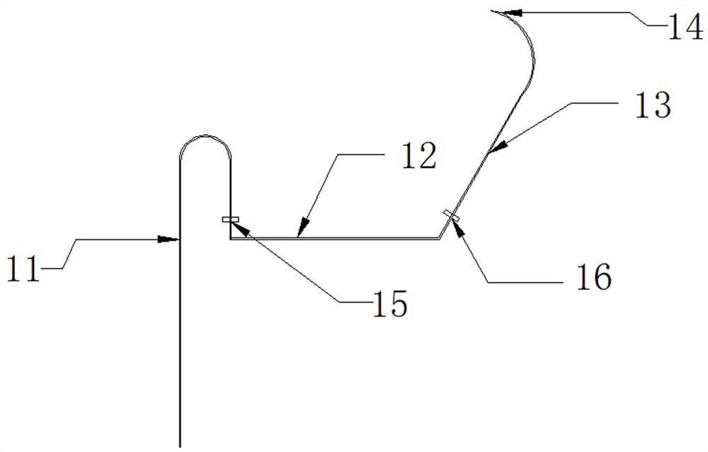 An ecological slope leaf collection device