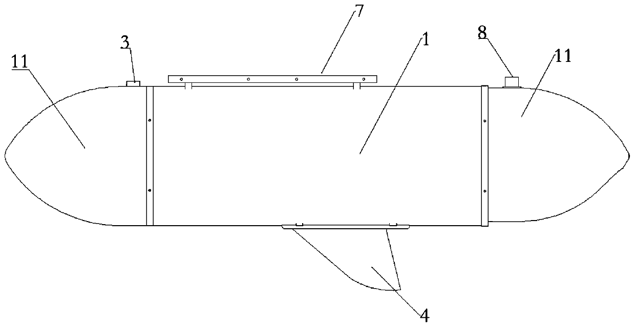 Airborne dropping type full-automatic air sounding pod device and detection method