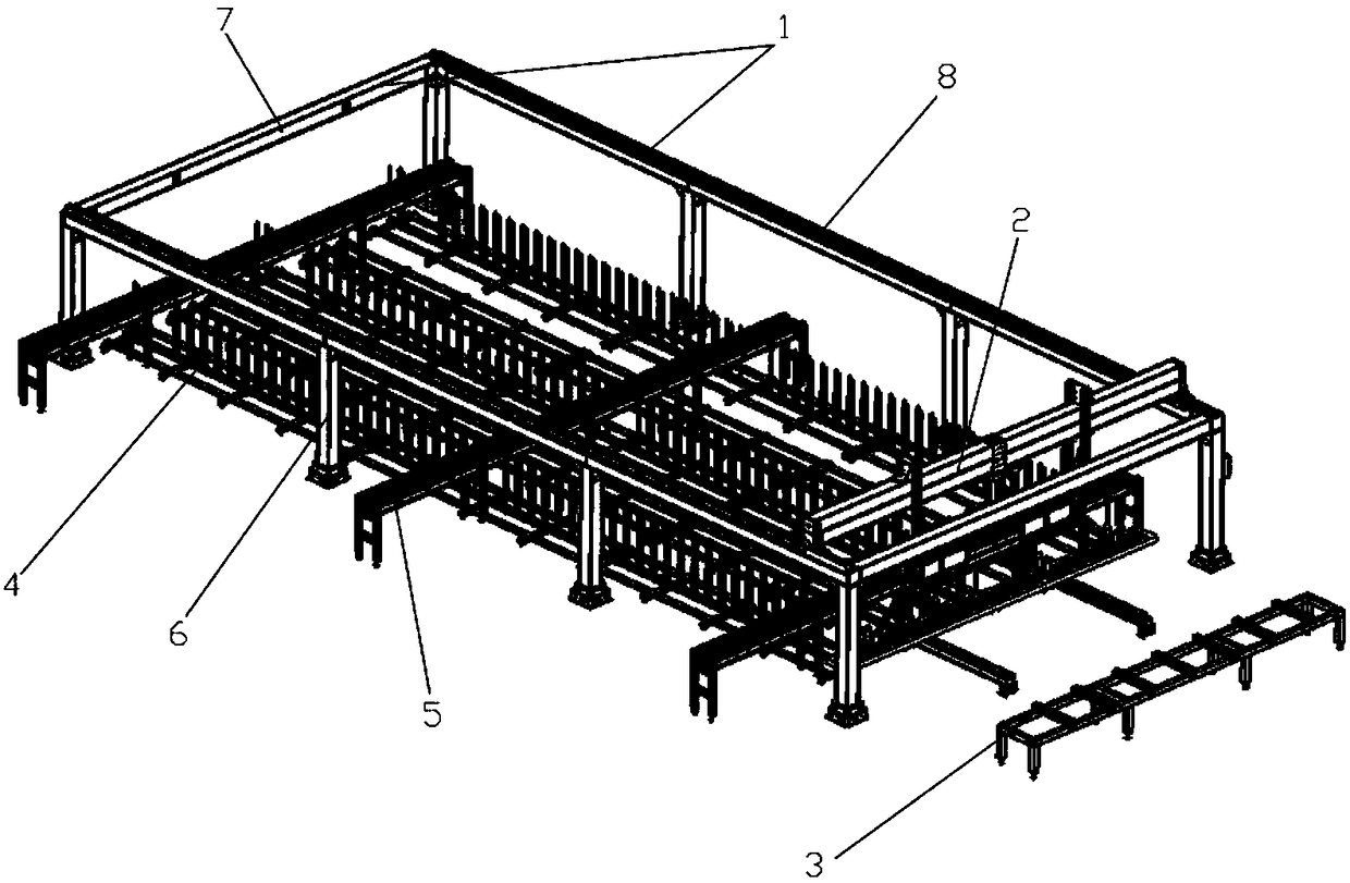 Copper bar automatic plane warehouse and copper bar integrated production line