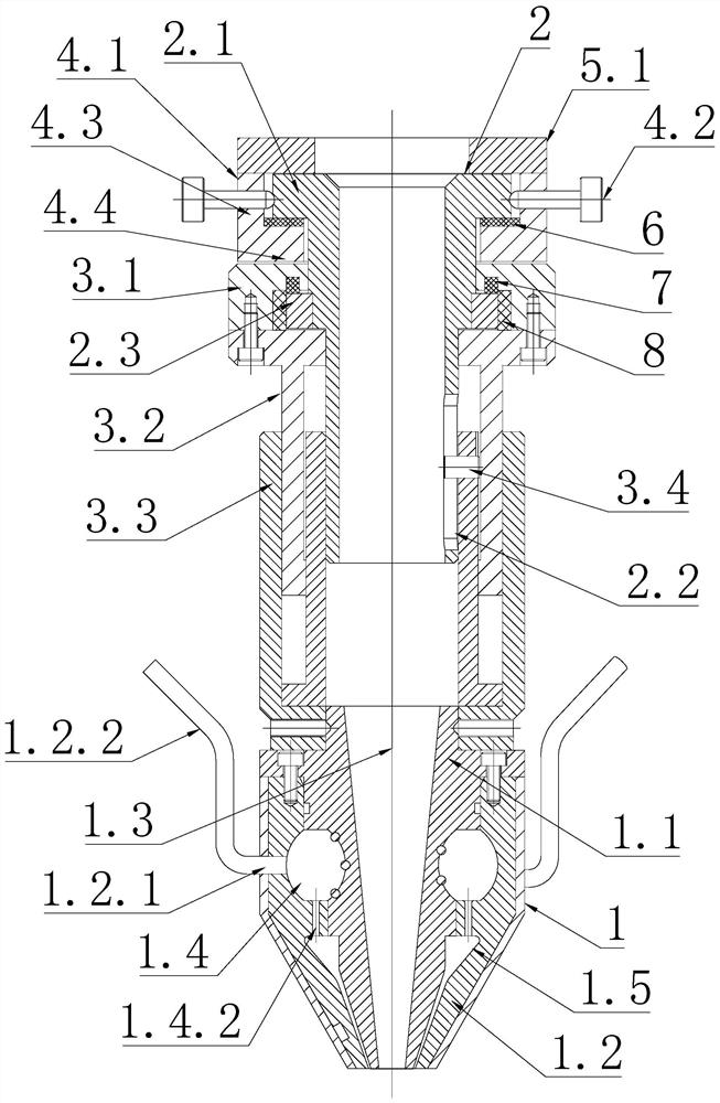 Adjustable high-speed laser cladding annular coaxial powder feeding nozzle and its adjustment method