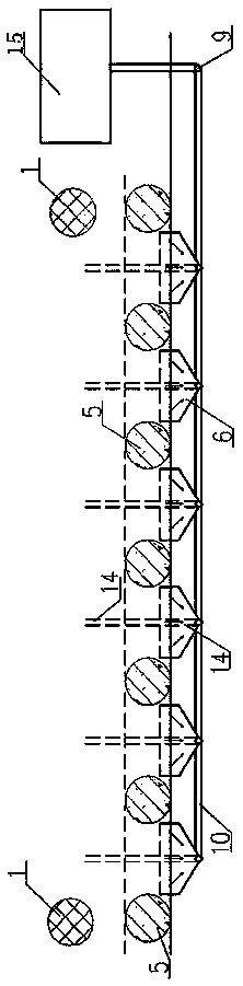 Water seepage drainage structure outside side wall of foundation pit and construction method thereof