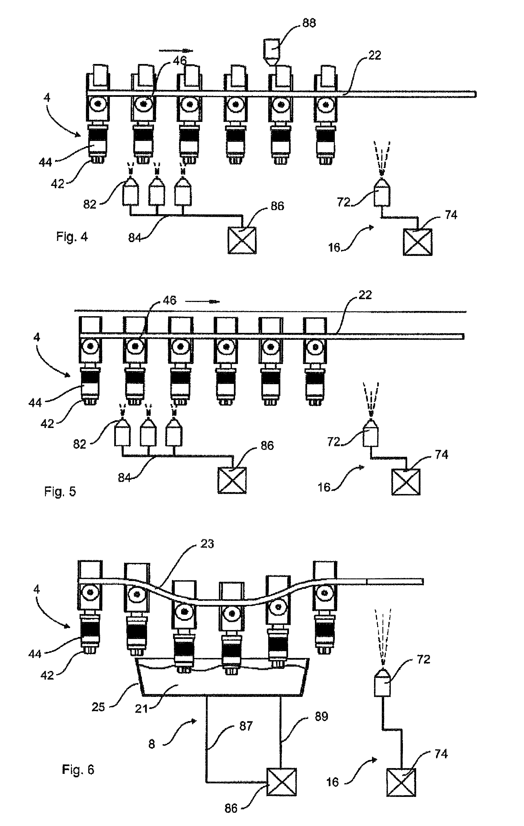 Apparatus for treating containers including carrier sterilisation