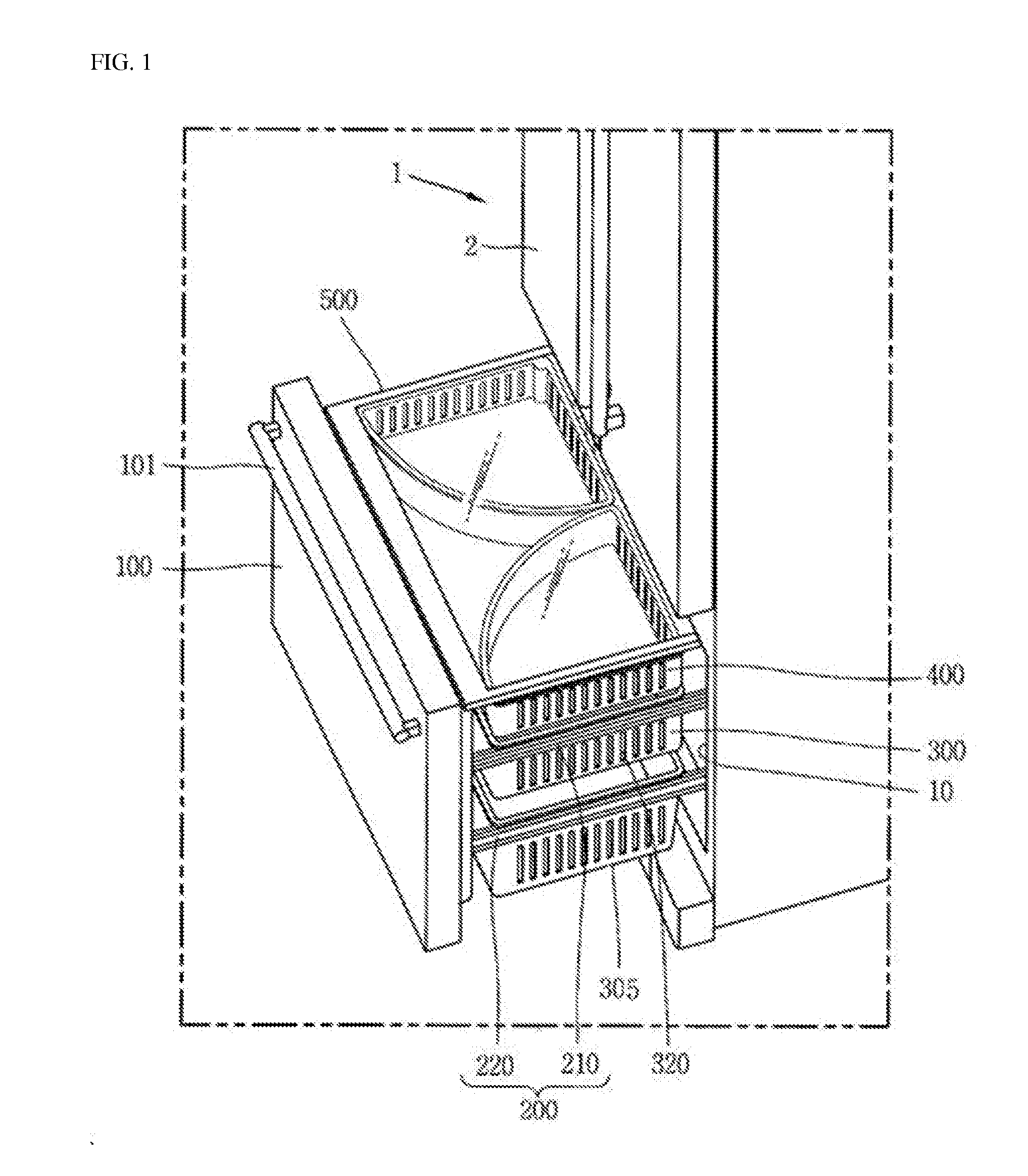 Refrigerator with drawer type door