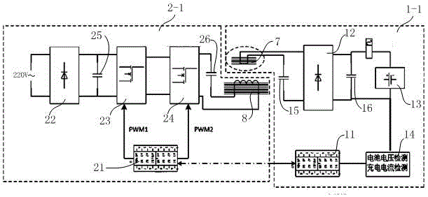 Electric automobile wireless charging device with position of receiving electromagnet assembly adjustable