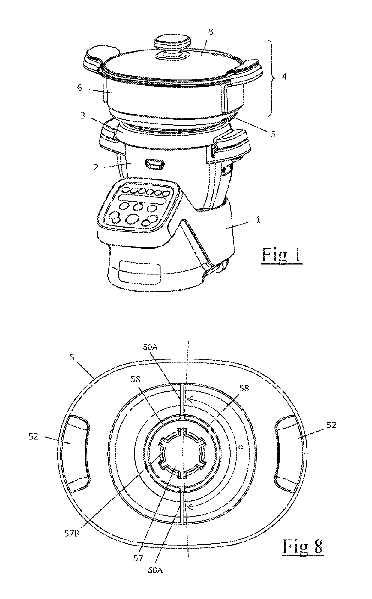 Steaming accessory comprising a receptacle for collecting condensates designed to rest on a mixing bowl of a household appliance