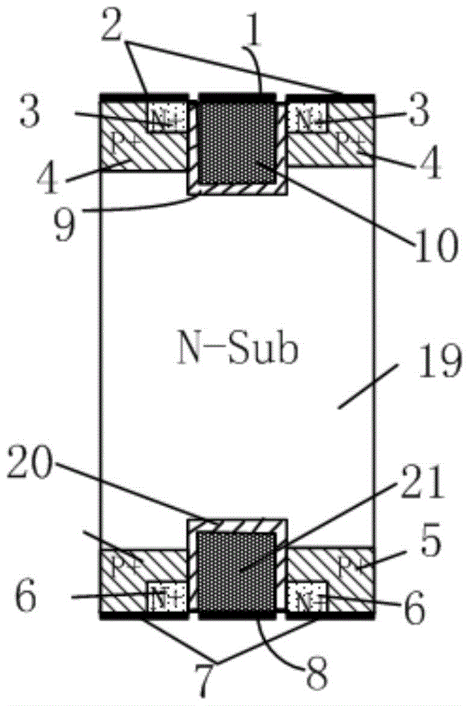 Trench type insulated gate bipolar transistor capable of double-terminal control and preparation method thereof