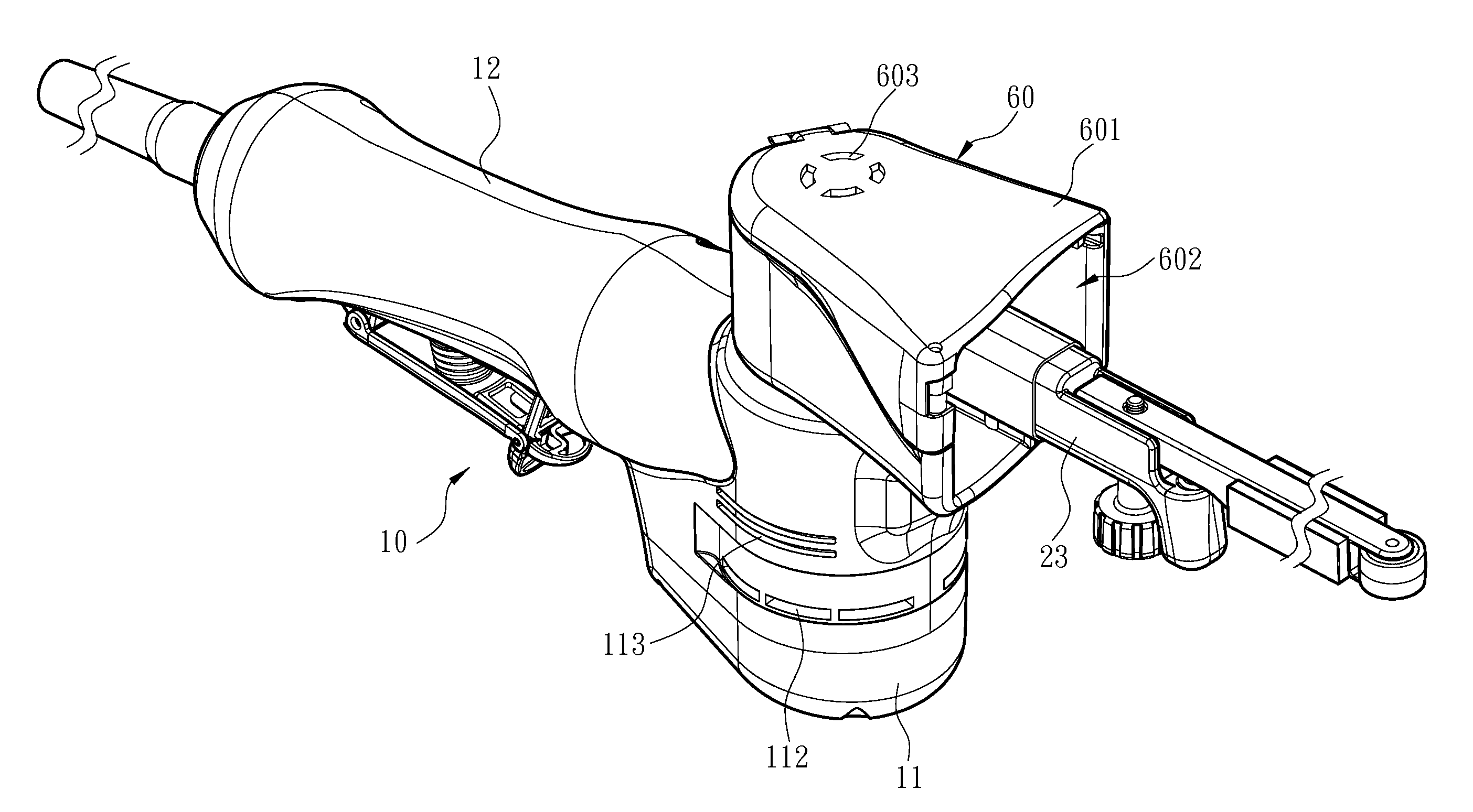 Electric handheld sanding tool providing improved cooling efficiency