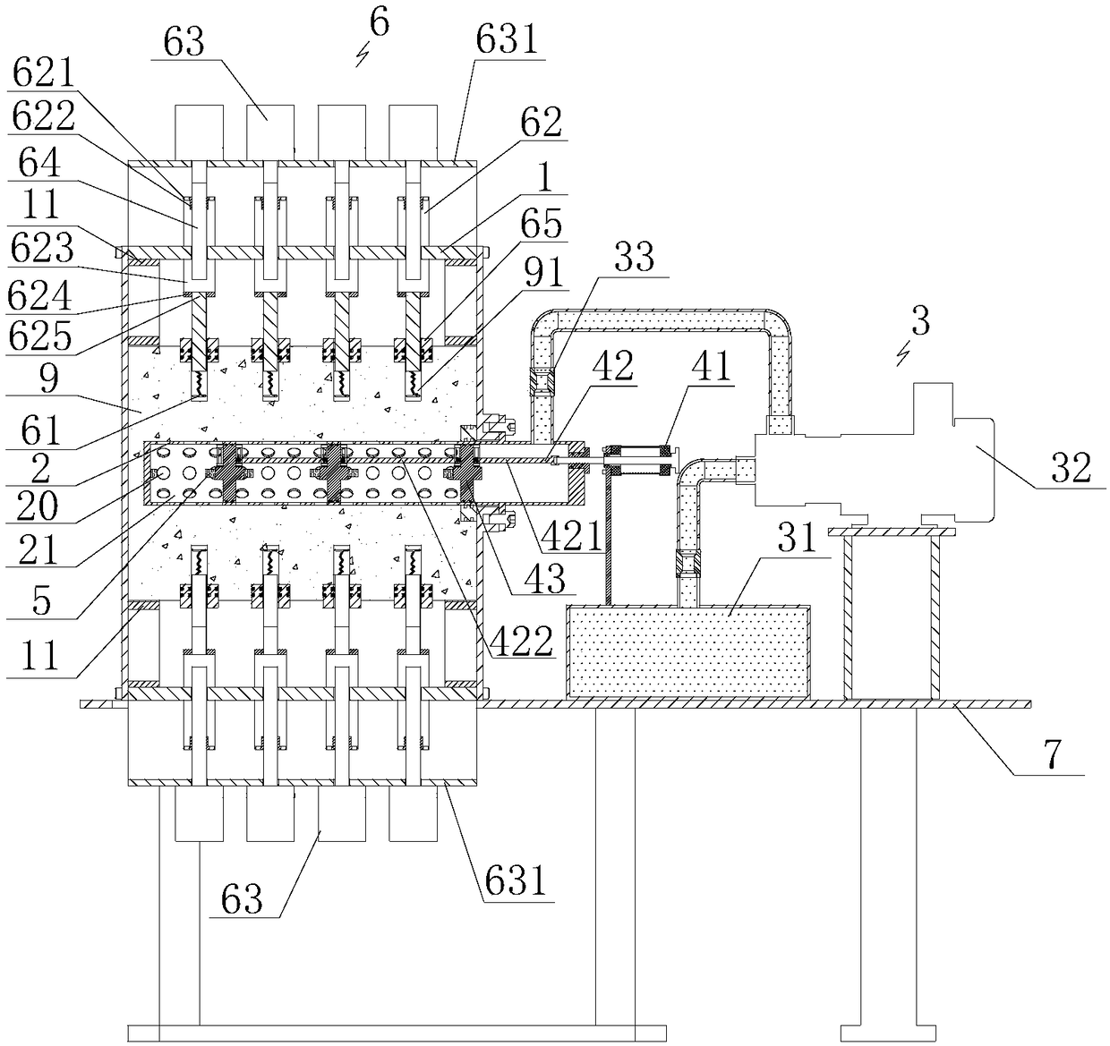 Ultrasonic tight oil imbibition experiment device