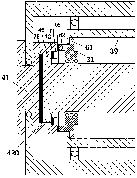 A plate surface processing device with a safety shield