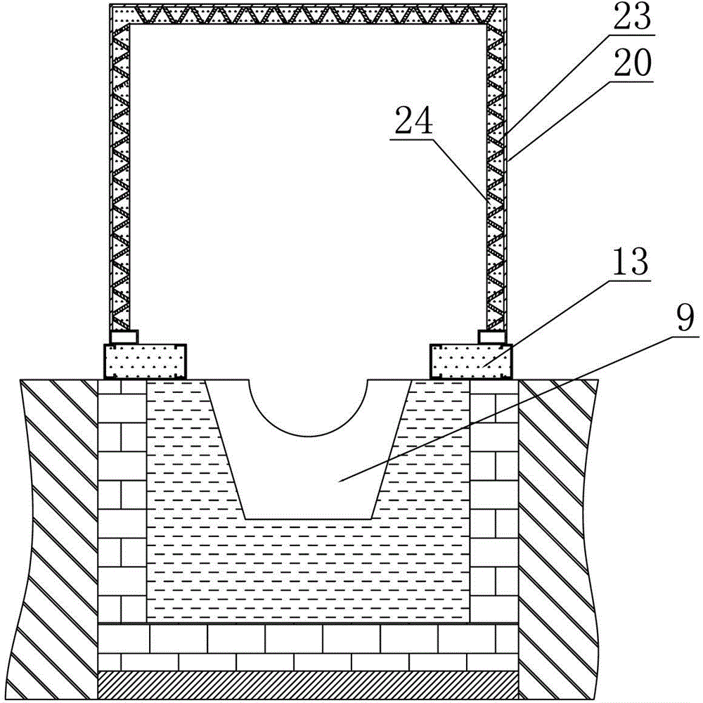 Dedusting structure of stokehold scrap iron runner of medium- and small-sized blast furnaces