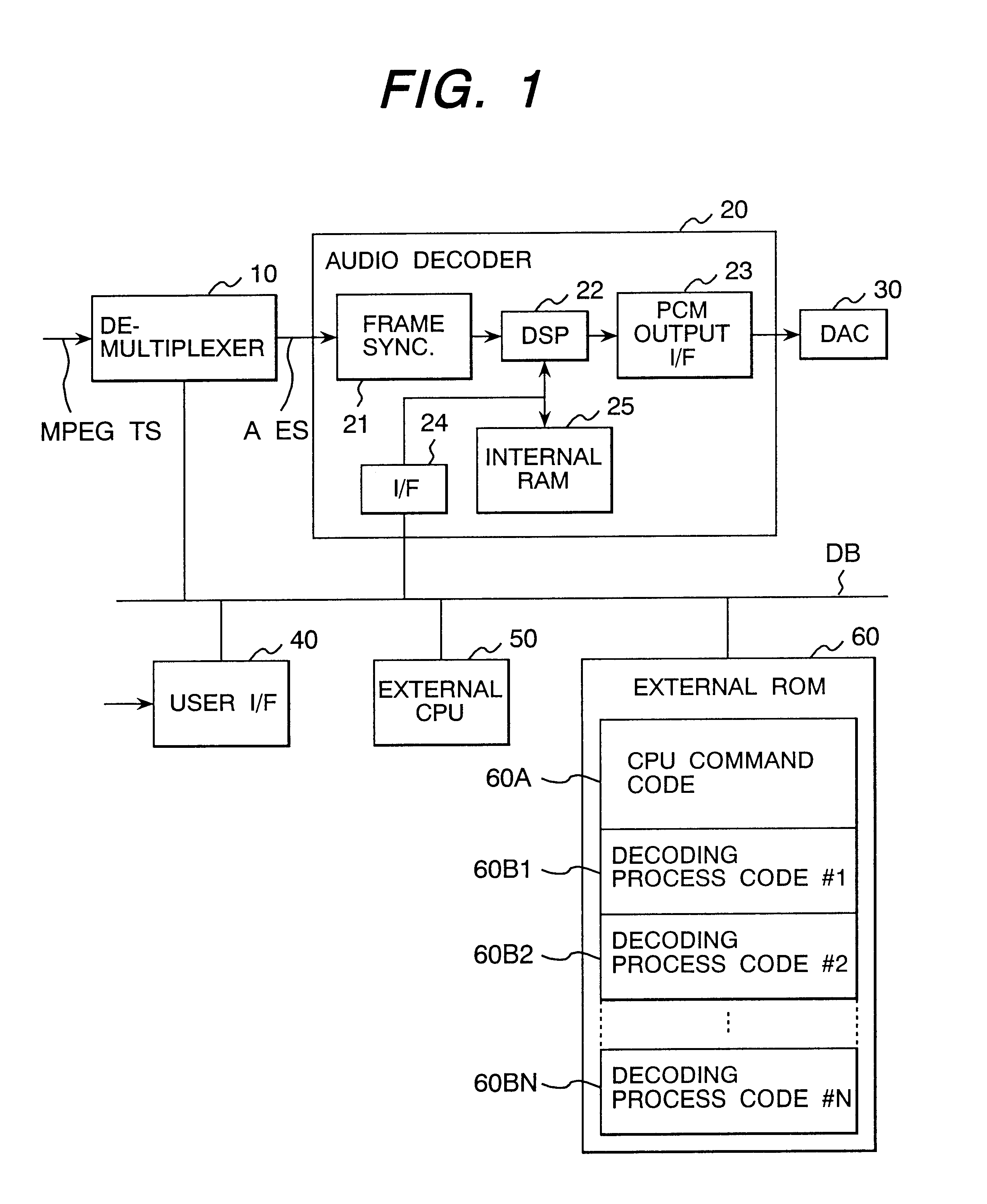 Multiplexed audio data decoding apparatus and receiver apparatus