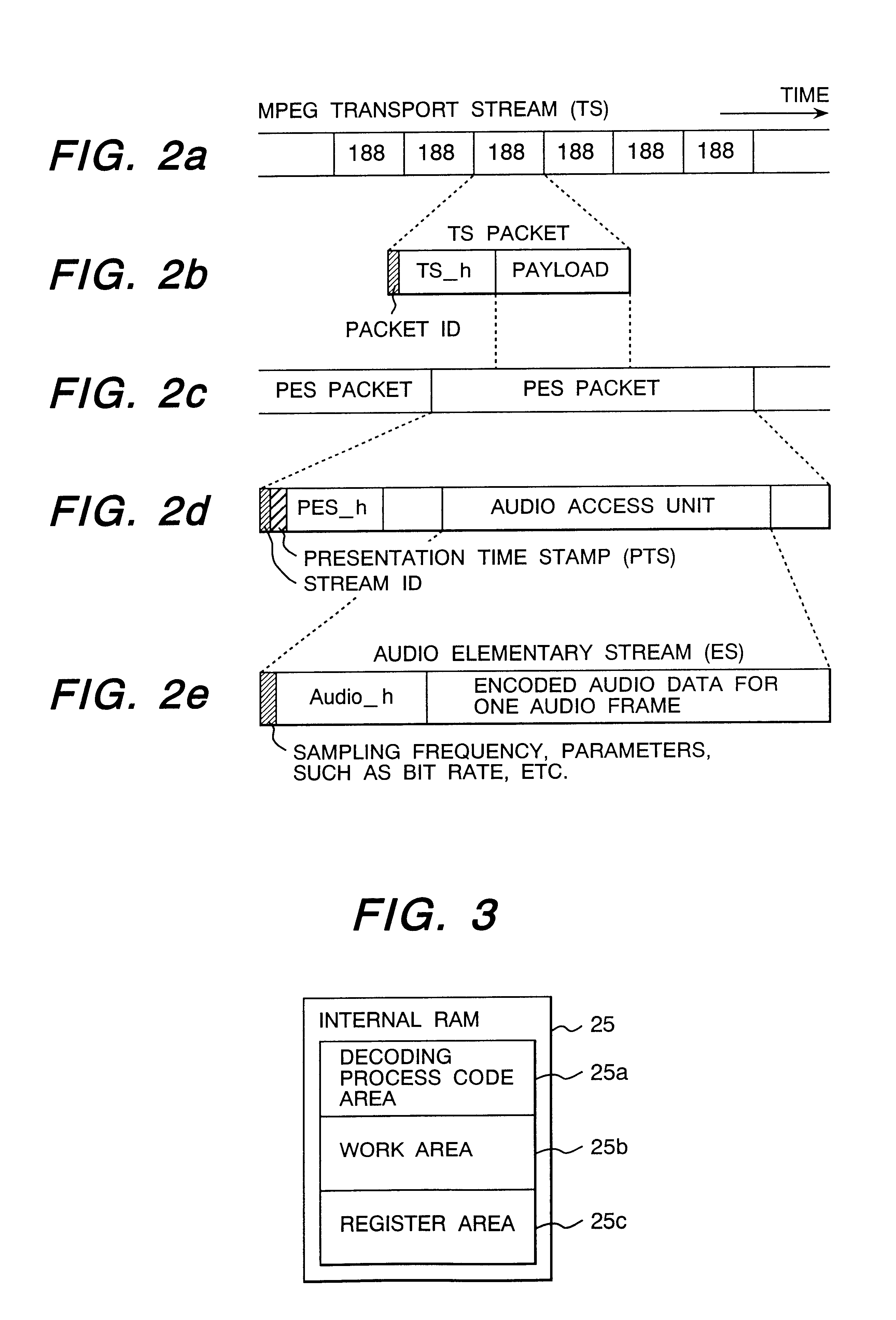 Multiplexed audio data decoding apparatus and receiver apparatus