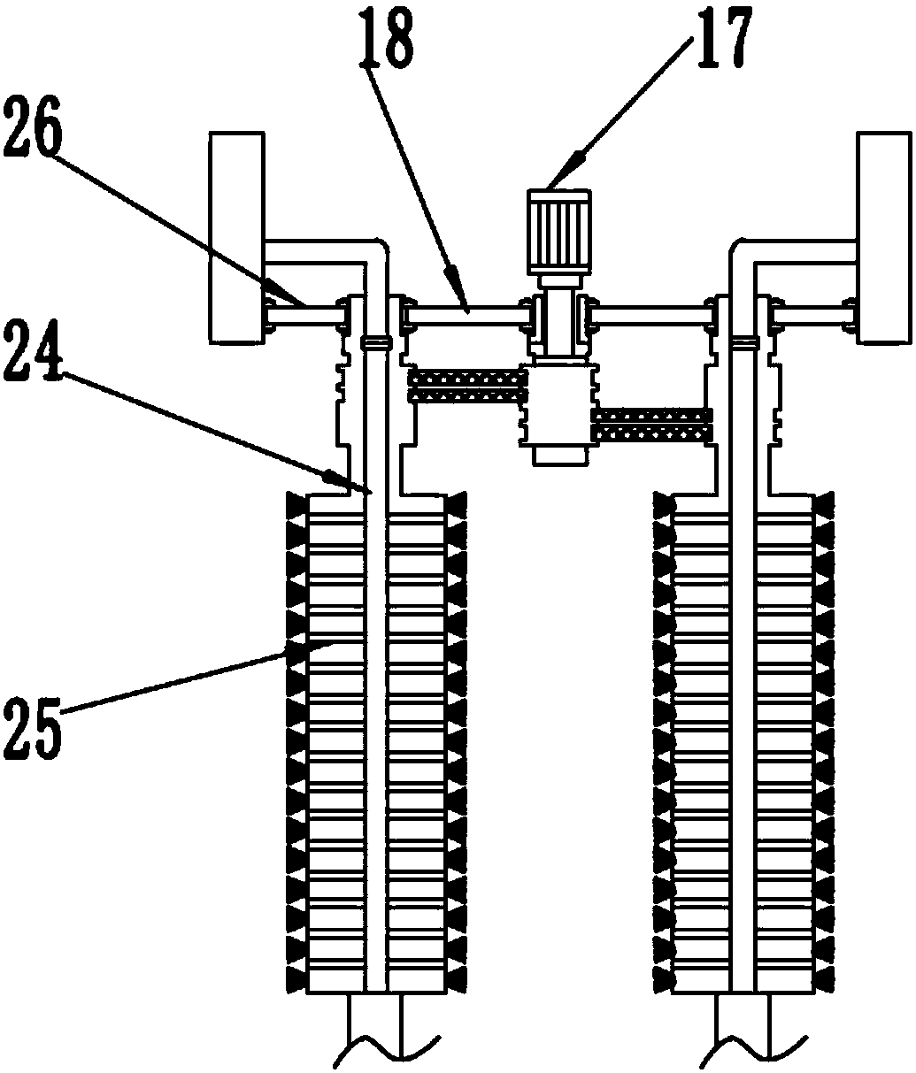 Adjustable water-saving guardrail cleaning device