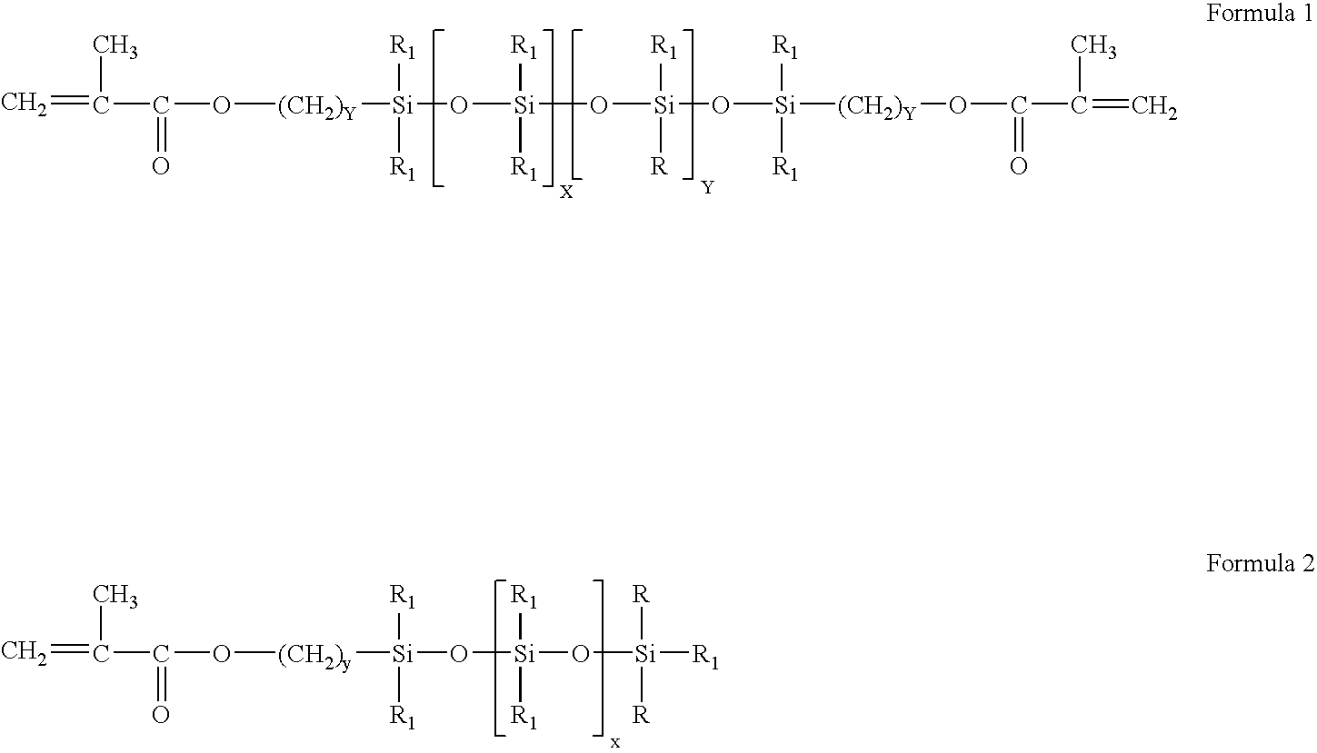 High refractive index aromatic-based siloxane monofunctional macromonomers