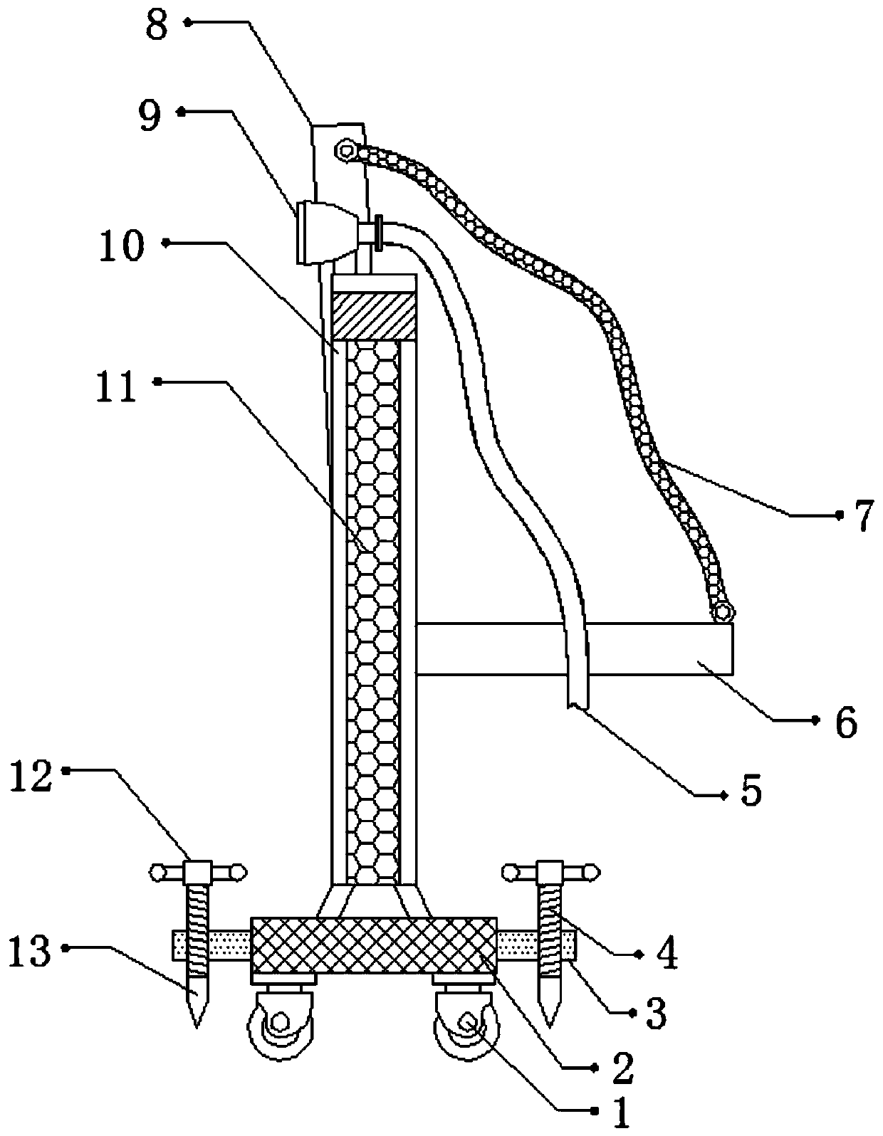 Blasting dust decreasing device for building construction