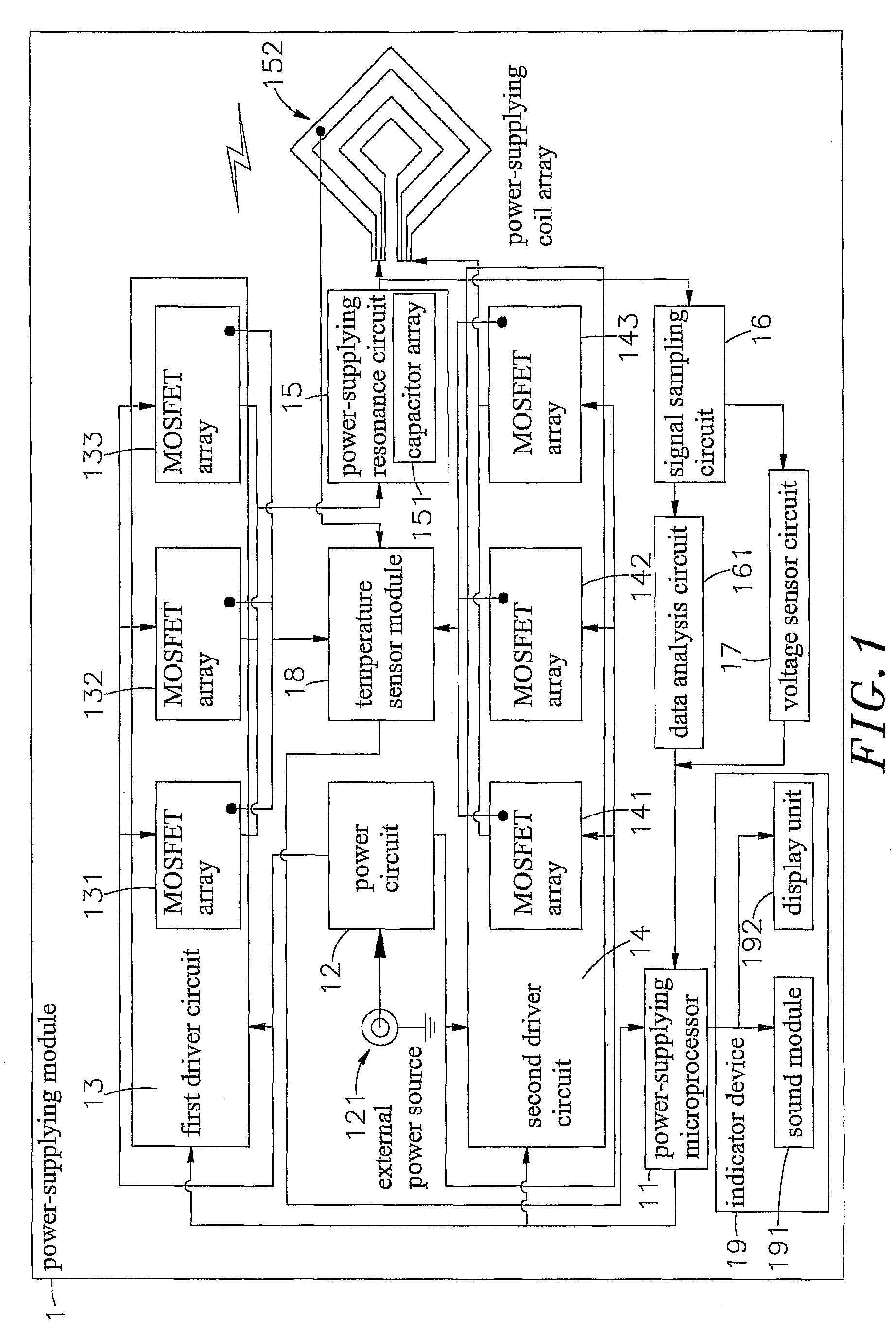 Power transmission method of high-power wireless induction power supply system