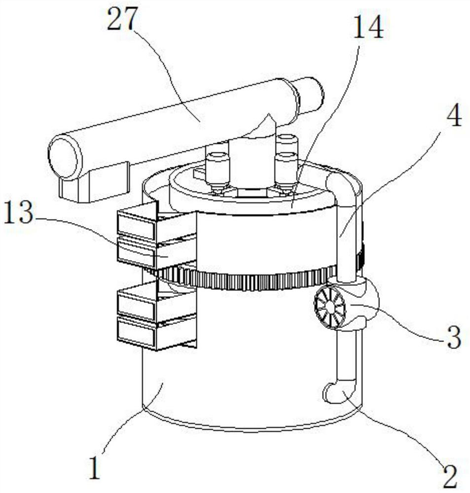 A separation device for separating soil and microplastics in soil