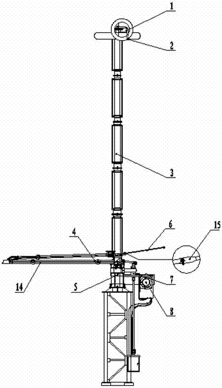 An outdoor high-voltage AC grounding switch with 1100kv opening and closing super-B class induction current