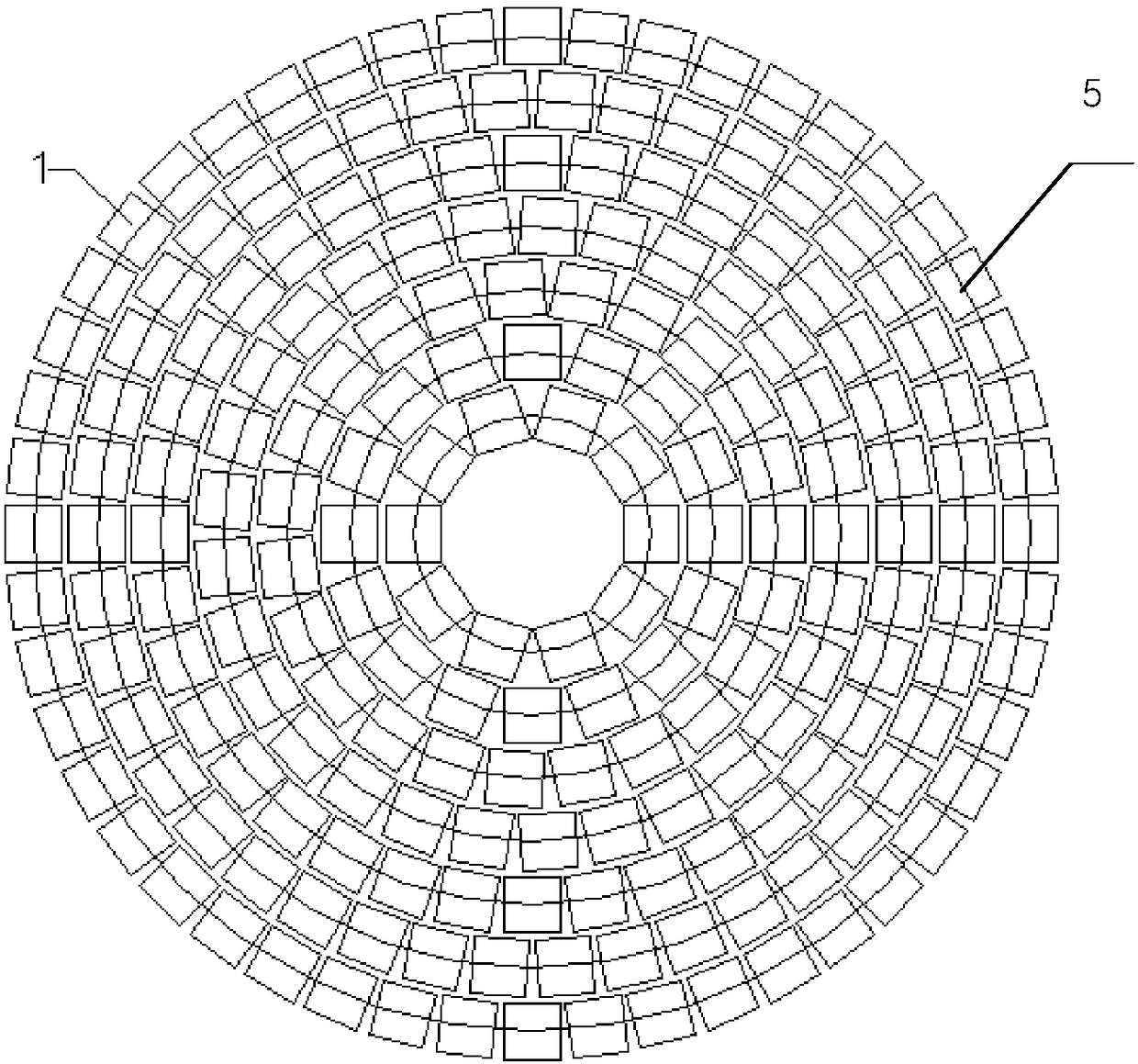 Fresnel dish type condenser and attitude setting method thereof