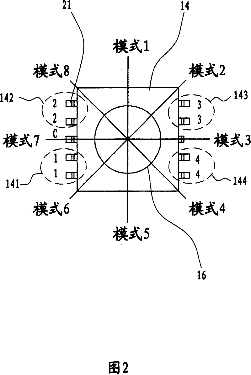 Signal and power supply integrated mode switching structure and method thereof