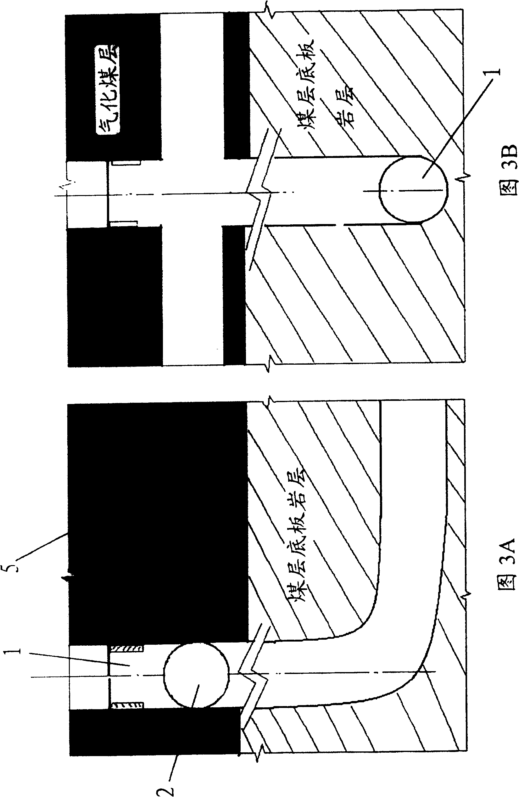 Underground coal gasification