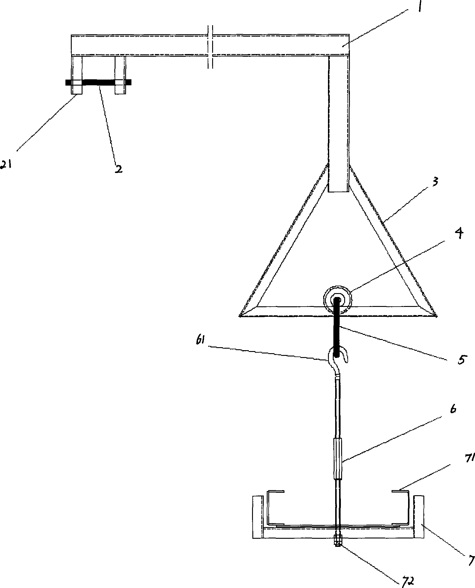 Large span cable bridge rack installation mold and installation method thereof