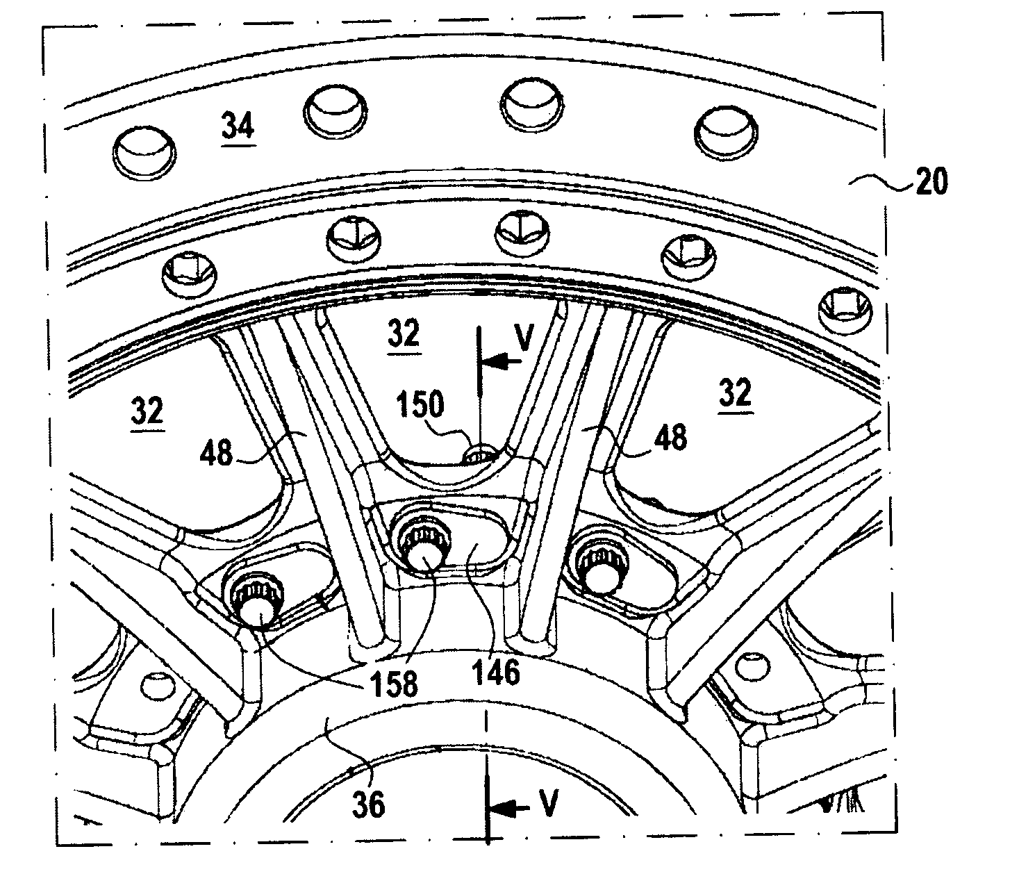 Turbomachine optimized for fastening a rotary shaft bearing. a method of mounting said bearing on said turbomachine