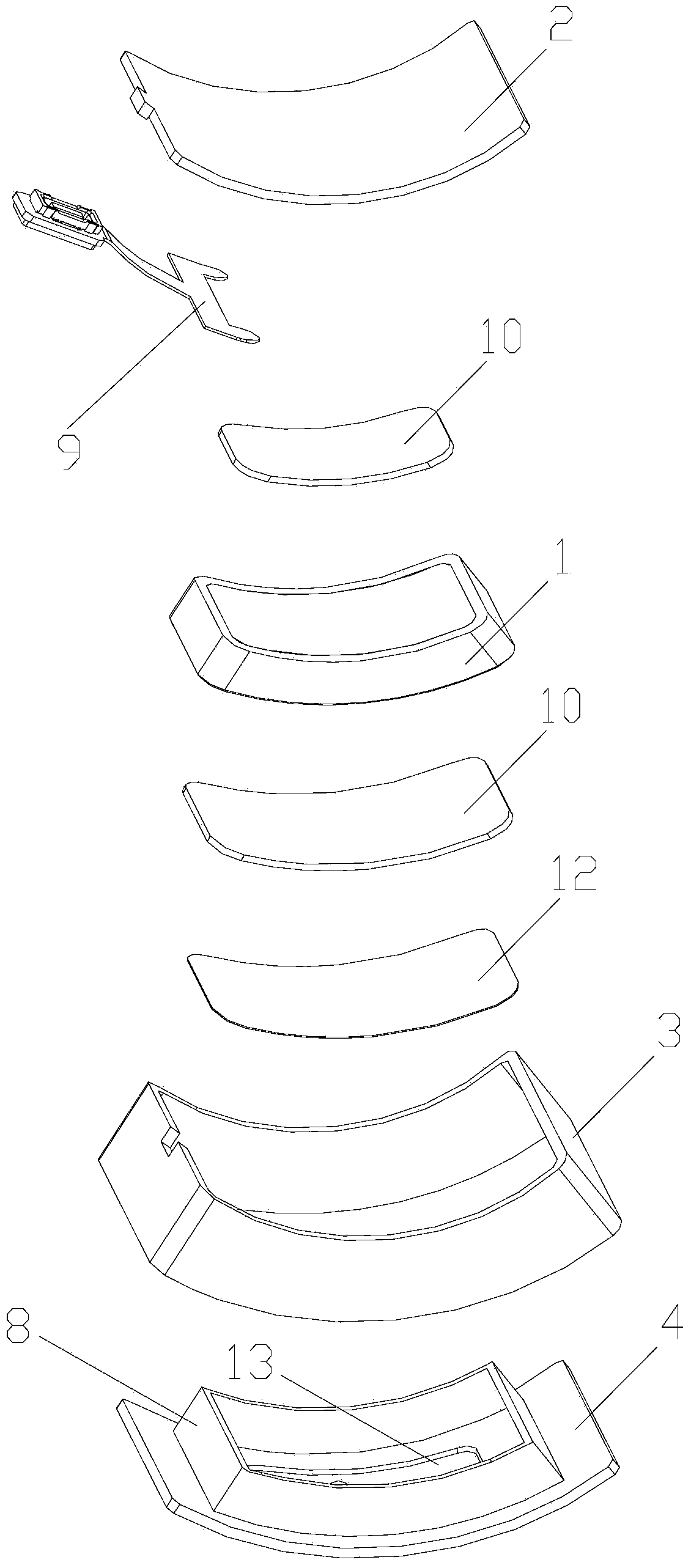 Bent loudspeaker module